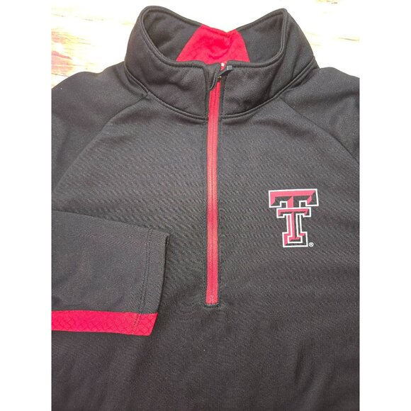 Texas Tech Red Raiders 1/4 Zip Pullover Jacket Medium Colosseum - Picture 4 of 7
